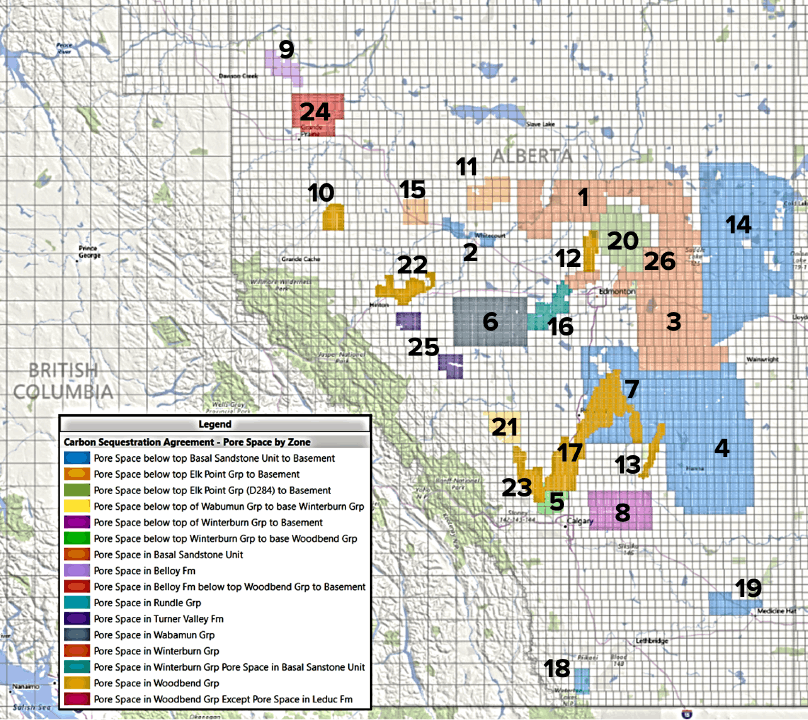Carbon Sequestration Hubs - Alberta, Canada